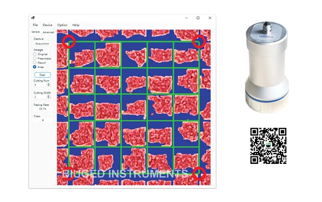 Reconocedor de imágenes para ensayos de corte enrejado BGD 350